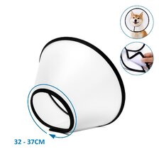 Nobleza ochranný golier priesvitný suchý zips XL 32 - 37 cm